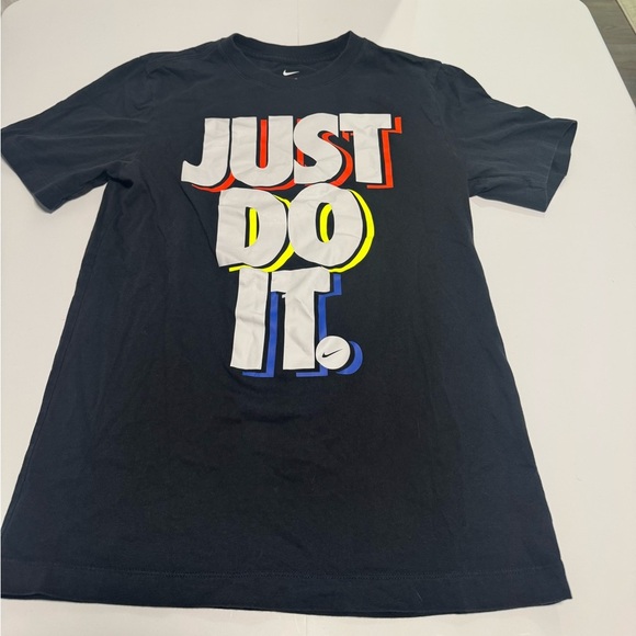 Nike Black Tee with White Logo - Picture 1 of 8